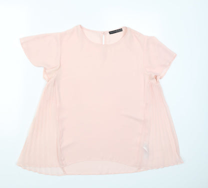 Additional front view of Atmosphere women’s pink basic blouse, size UK 12