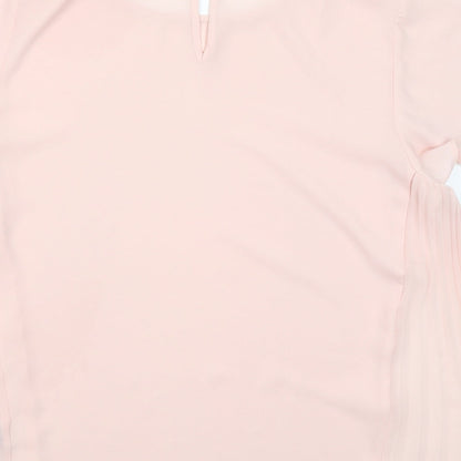 Brand and care label for Atmosphere women’s pink basic blouse, size UK 12