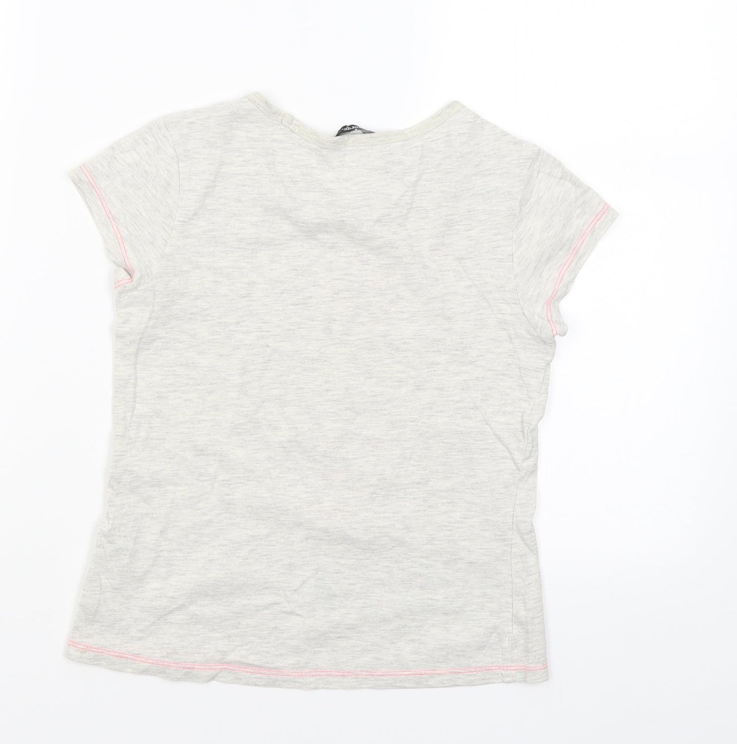 George Girls Grey   Basic T-Shirt Size 9-10 Years  - Be happy be Bright