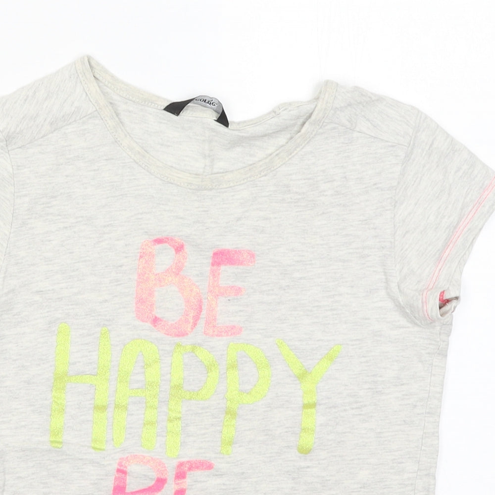 George Girls Grey   Basic T-Shirt Size 9-10 Years  - Be happy be Bright