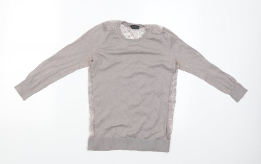Topshop Womens Grey   Basic Blouse Size 10