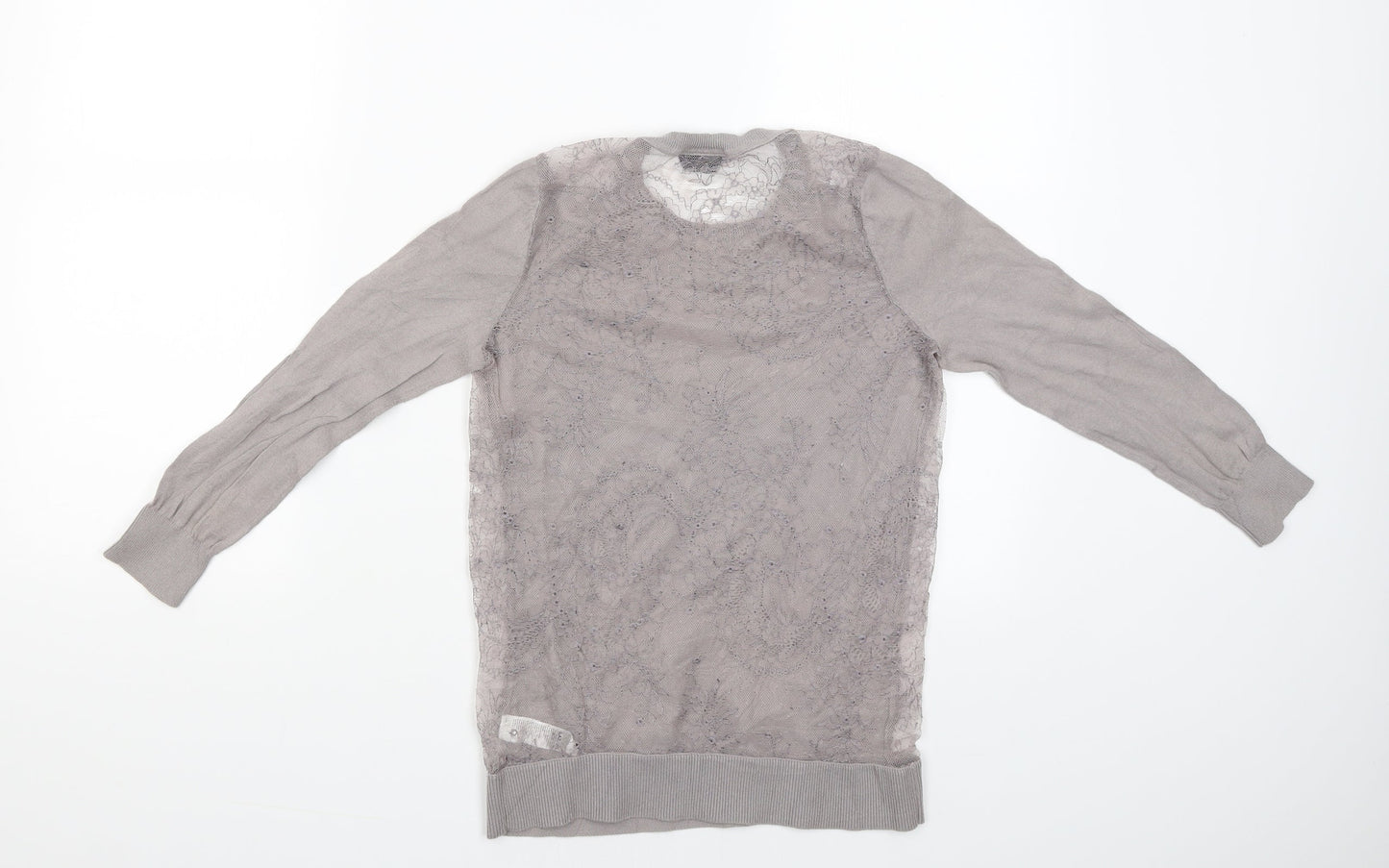 Topshop Womens Grey   Basic Blouse Size 10