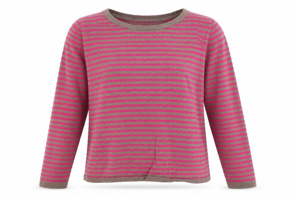 H&M Girls Pink Striped  Pullover Jumper Size M