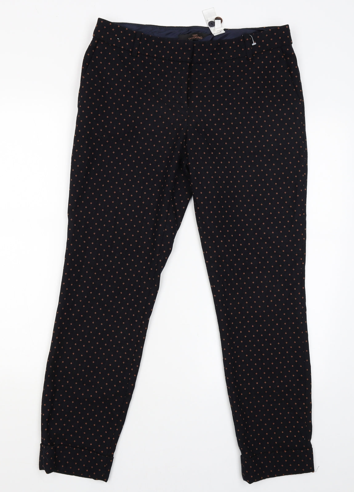 Next Womens Blue Argyle/Diamond  Trouser Suit Suit Trousers Size 10 L26 in