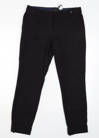 Next Womens Blue Argyle/Diamond  Trouser Suit Suit Trousers Size 10 L26 in