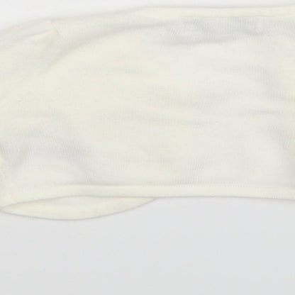 Brand and care label for Marylebone girls’ white basic blouse, size 12-18, months