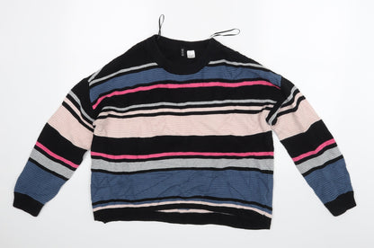 H&M Womens Multicoloured Striped  Pullover Jumper Size S