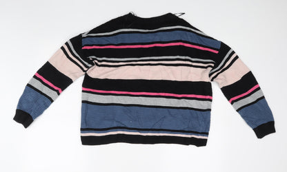 H&M Womens Multicoloured Striped  Pullover Jumper Size S