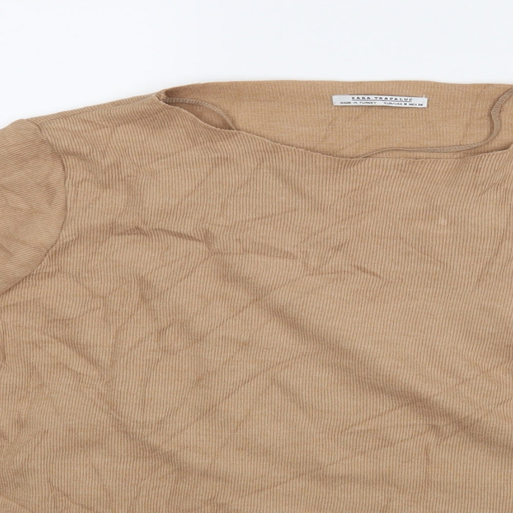 Zara Womens Brown   Basic Blouse Size 8