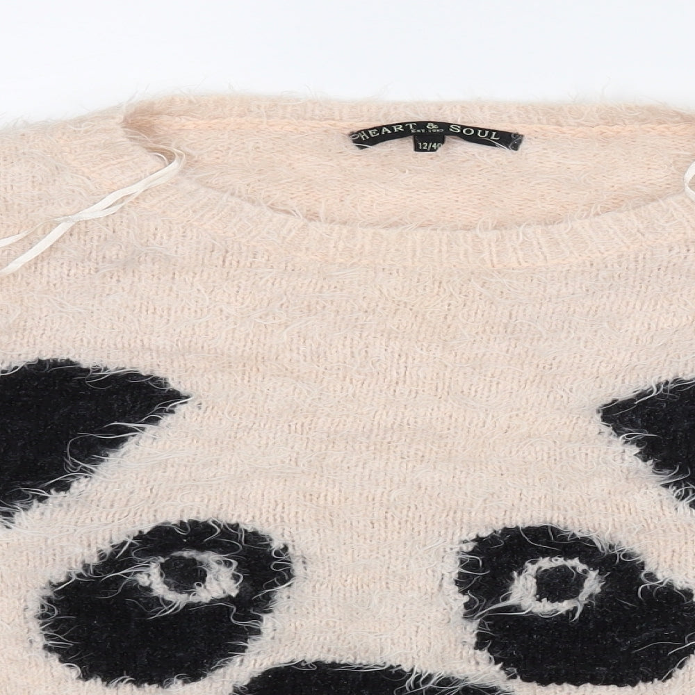 Heart& Soul Womens Pink   Pullover Jumper Size 12