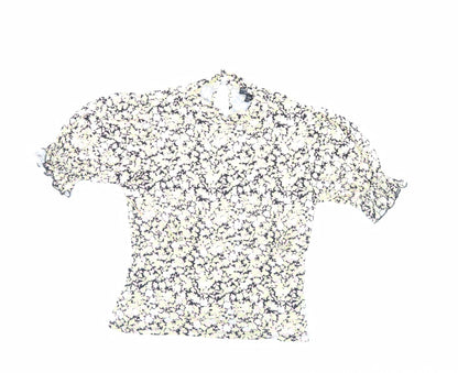 Additional front view of Miss Selfridge women’s multicoloured floral basic blouse, size UK 8