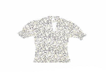 Back view of Miss Selfridge women’s multicoloured floral basic blouse, size UK 8