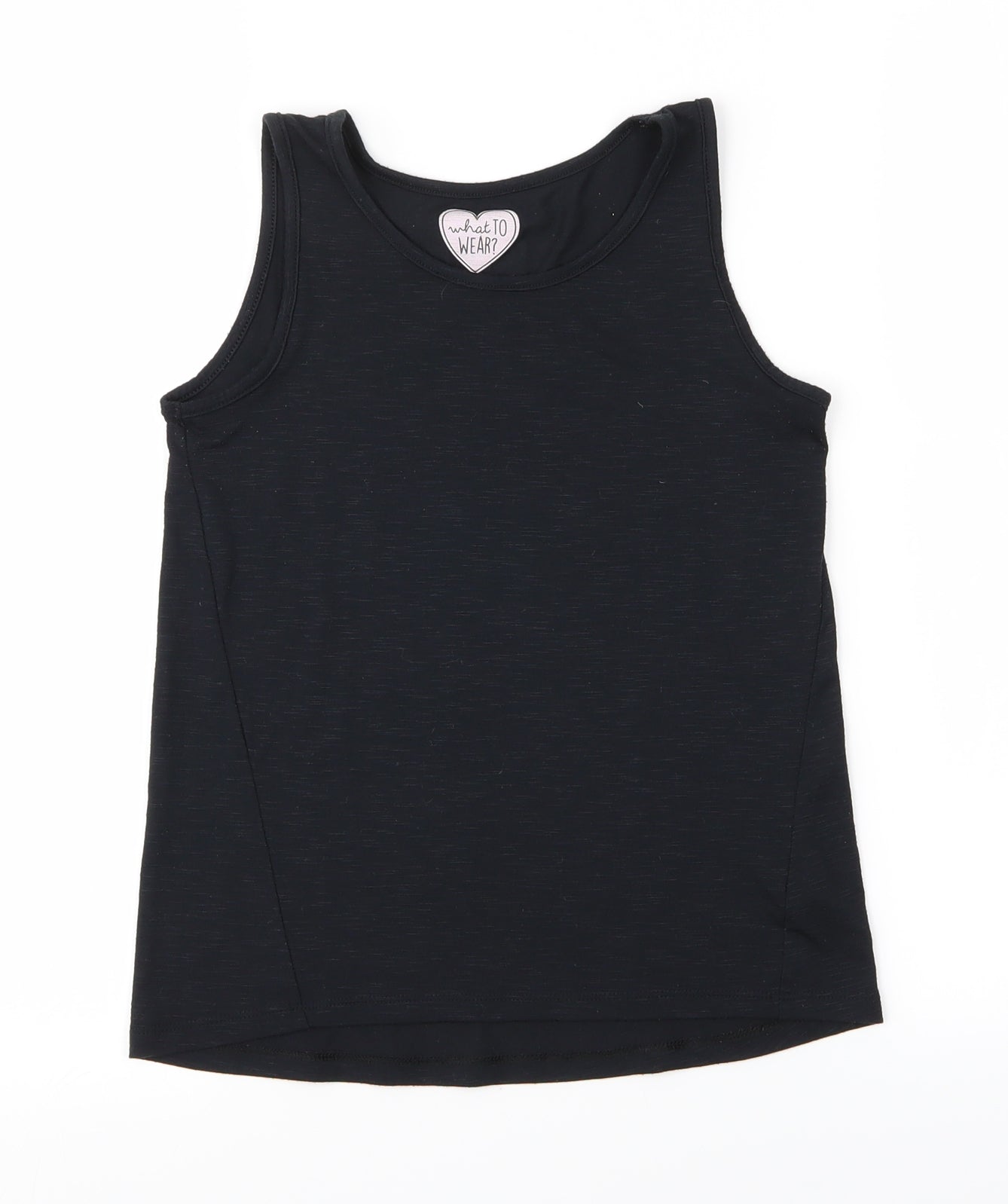 F&F Girls Black   Basic Tank Size 8-9 Years  - Summer