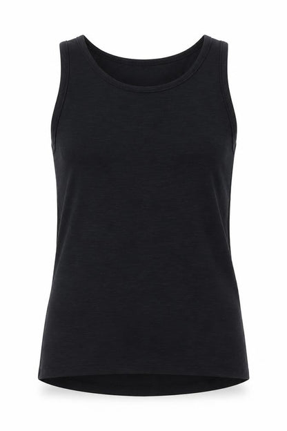 Front view of F&F girls’ black basic tank, size 8-9, years - summer
