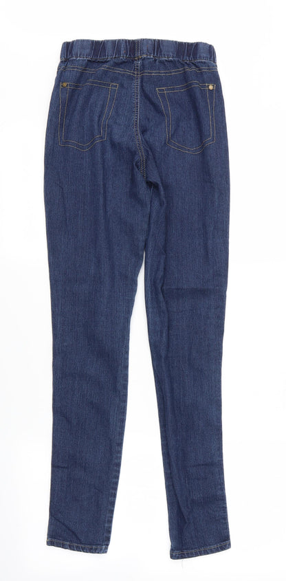 Back view of Denim Co. women’s blue straight jeans, size UK 8, 36-inch leg