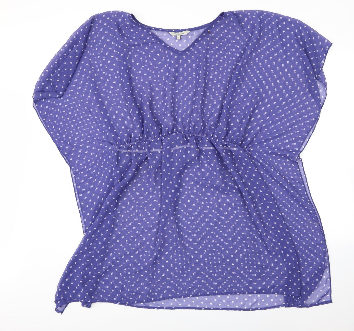 Peacocks Womens Purple Paisley  Basic Blouse Size S