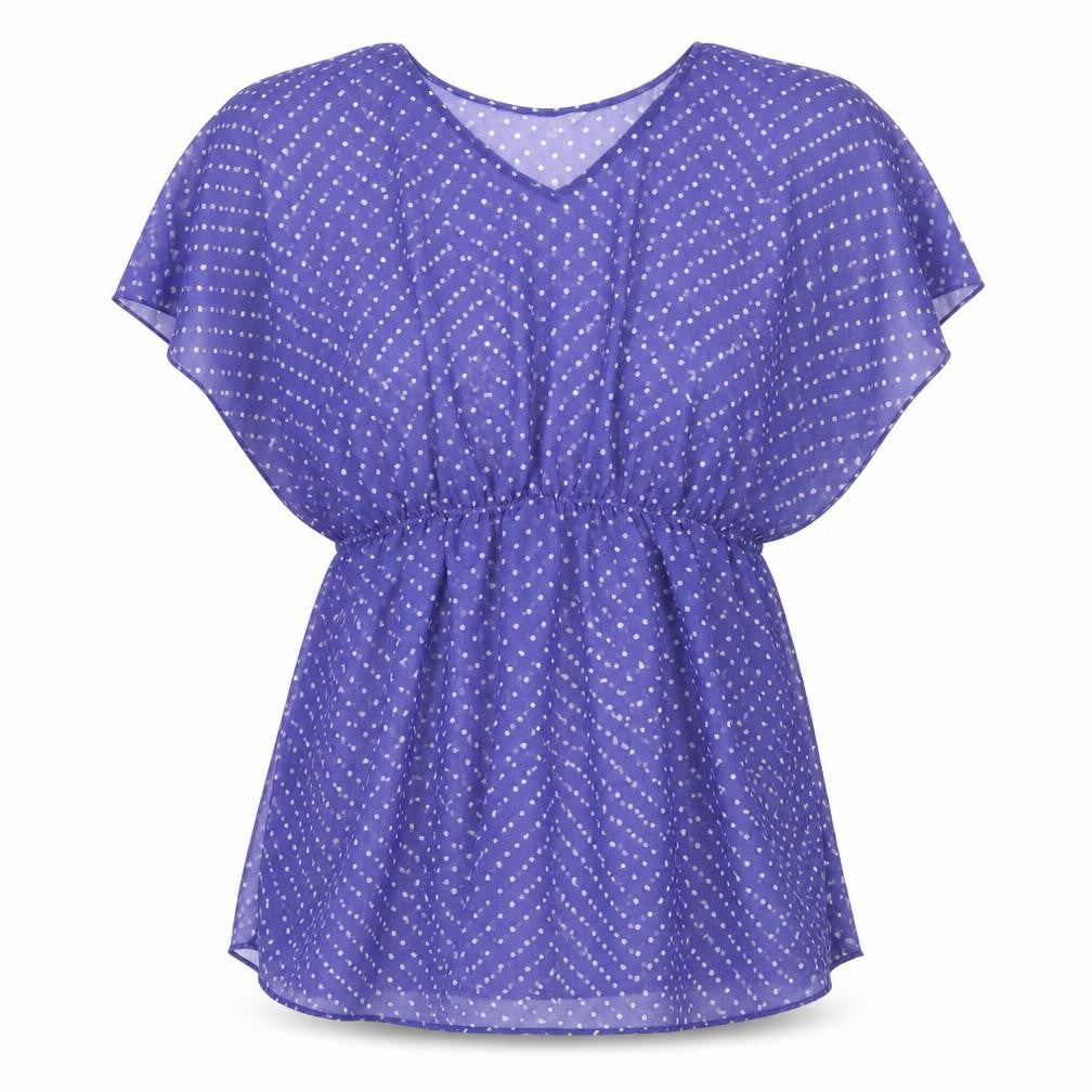 Peacocks Womens Purple Paisley  Basic Blouse Size S