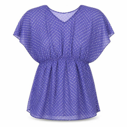 Peacocks Womens Purple Paisley  Basic Blouse Size S