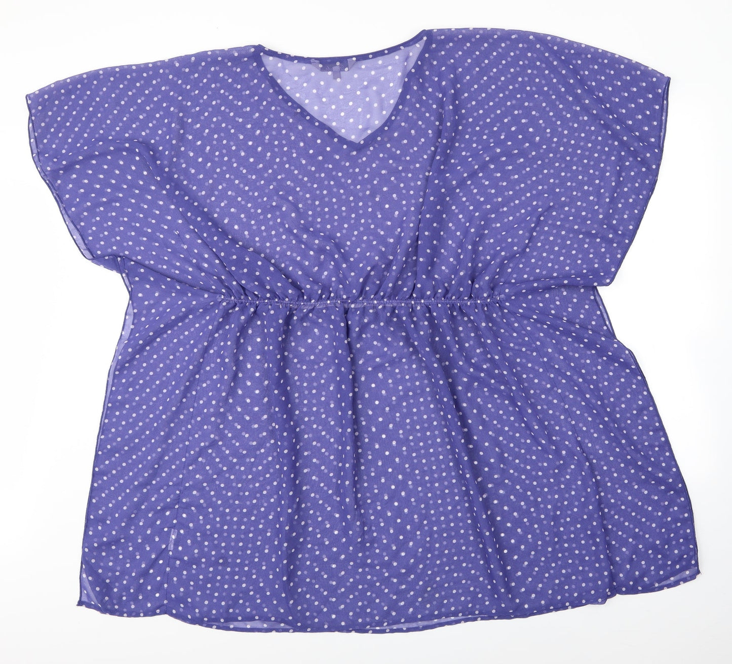 Peacocks Womens Purple Paisley  Basic Blouse Size S