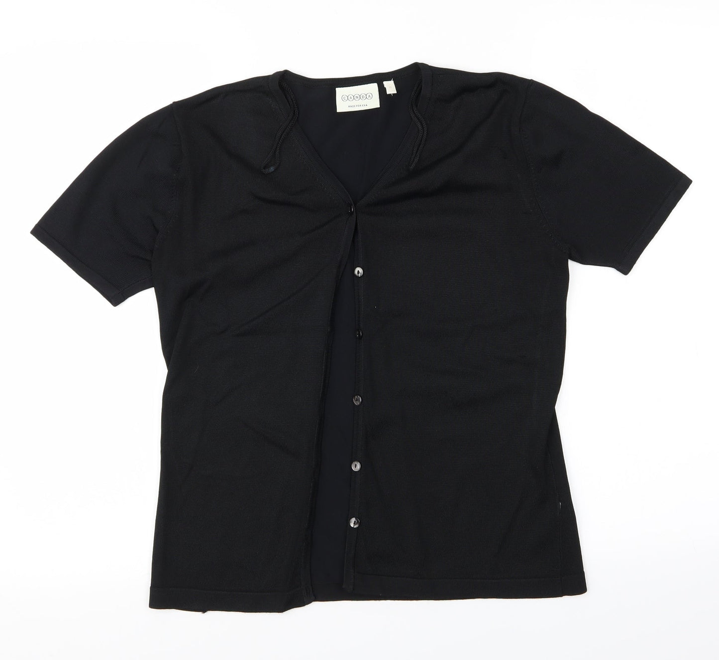 Canda Womens Black   Cardigan Jumper Size M