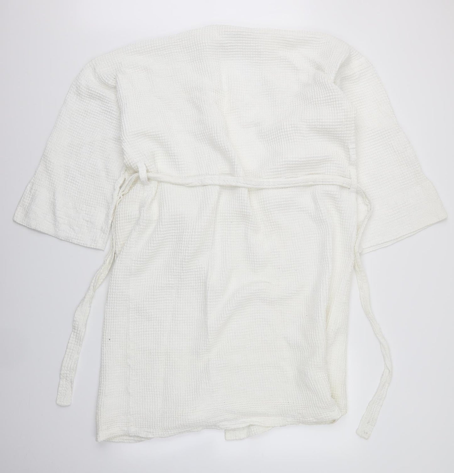 Floringo Womens White Check   Robe