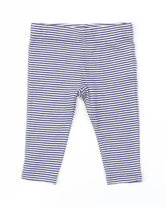 F&F Boys Blue Striped   Leggings Size 3-6 Months