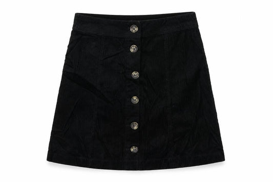Divided Womens Black  Corduroy A-Line Skirt Size 4