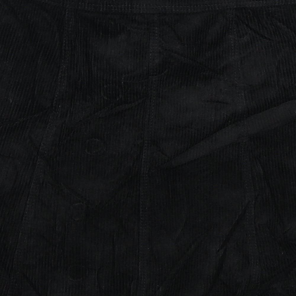 Divided Womens Black  Corduroy A-Line Skirt Size 4