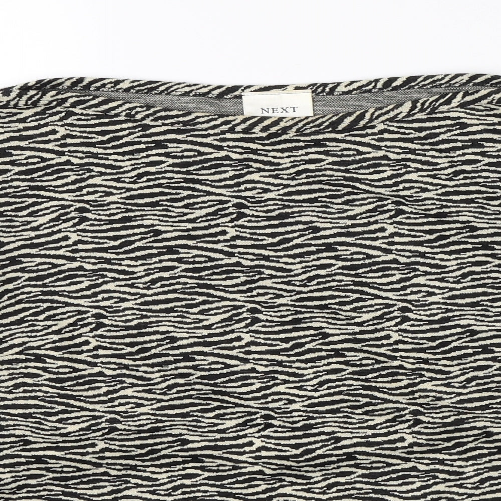 NEXT Womens Brown Animal Print  Basic Blouse Size 12