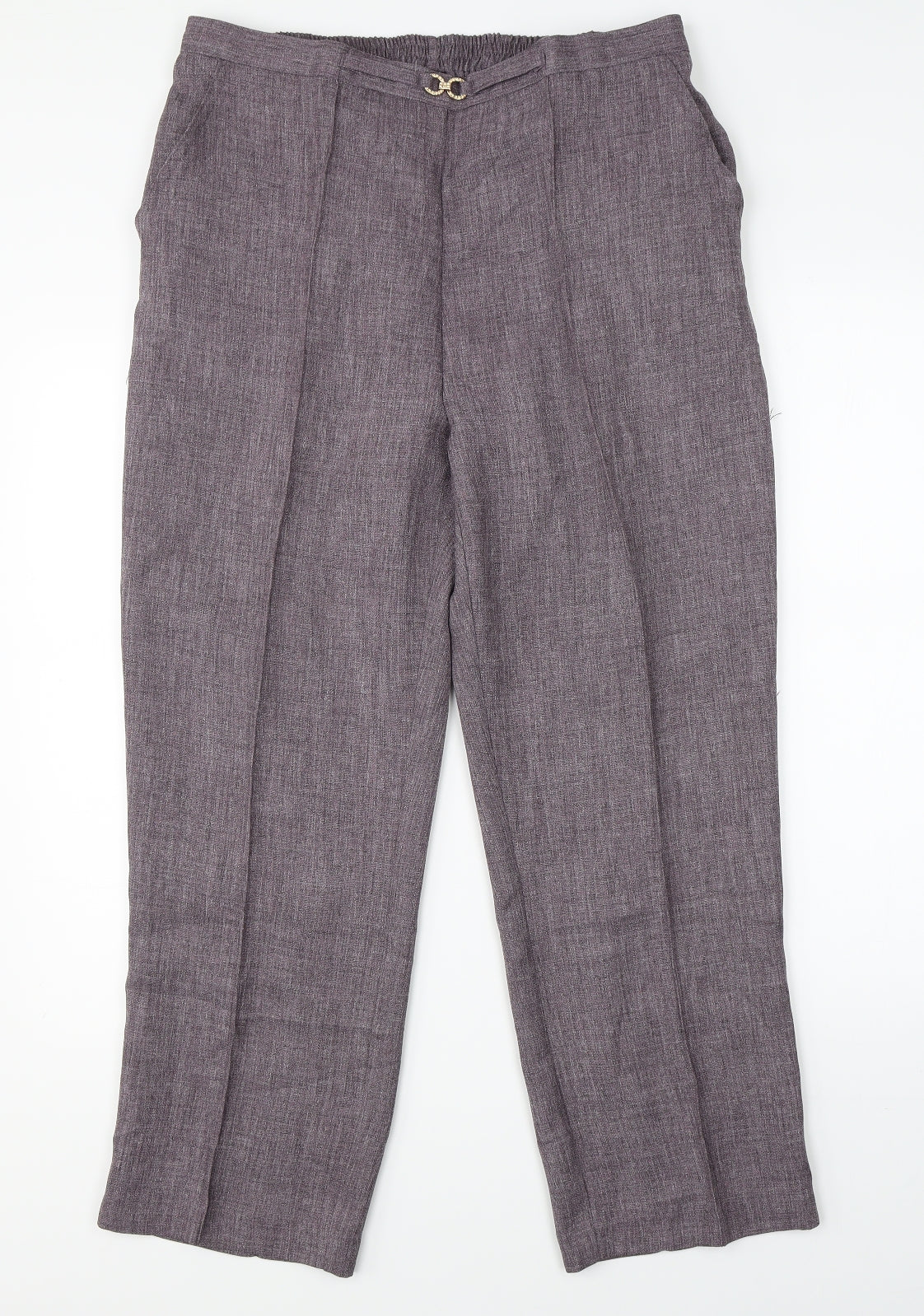 Damart Womens Purple   Dress Pants Trousers Size 18 L24 in