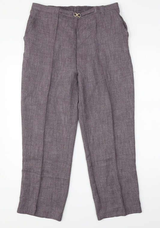 Damart Womens Purple   Dress Pants Trousers Size 18 L24 in