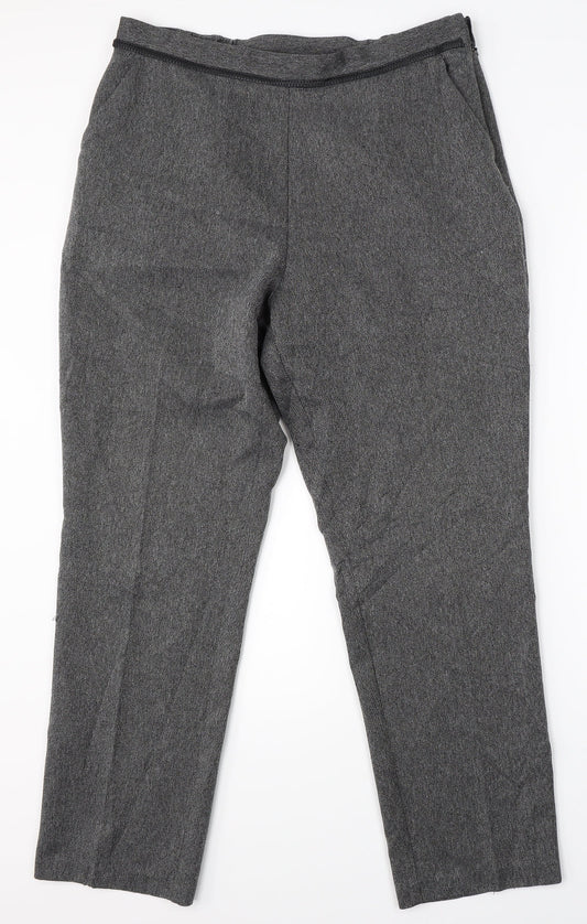 Marks & Spencer Womens Grey   Dress Pants Trousers Size 14 L28 in