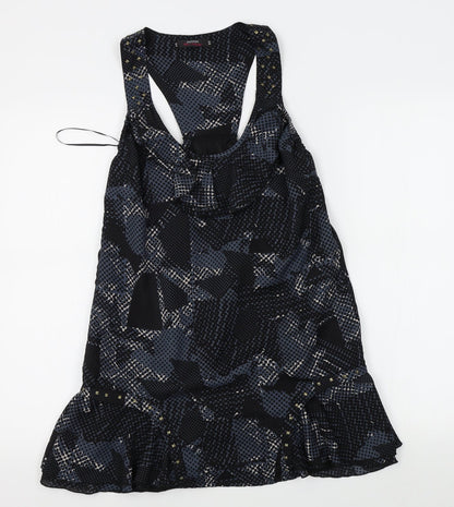 Additional front view of Miss Selfridge women’s blue a-line, size UK 10