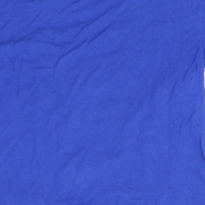 Preloved Fruit of the Loom Boys Blue   Basic T-Shirt Size 7-8 Years  - skeleton - Label