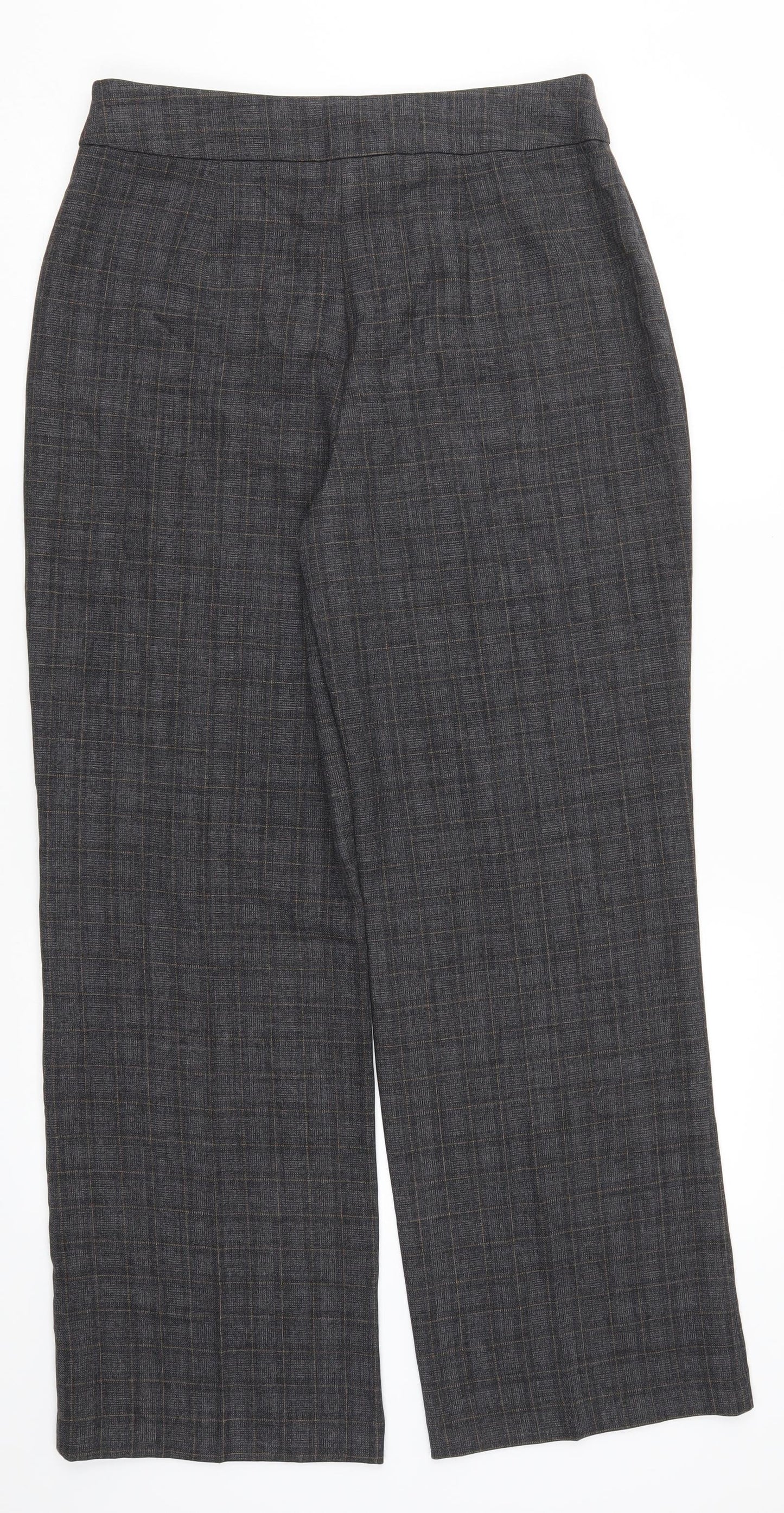 Isle Womens Grey Check  Trousers  Size 12 L29 in