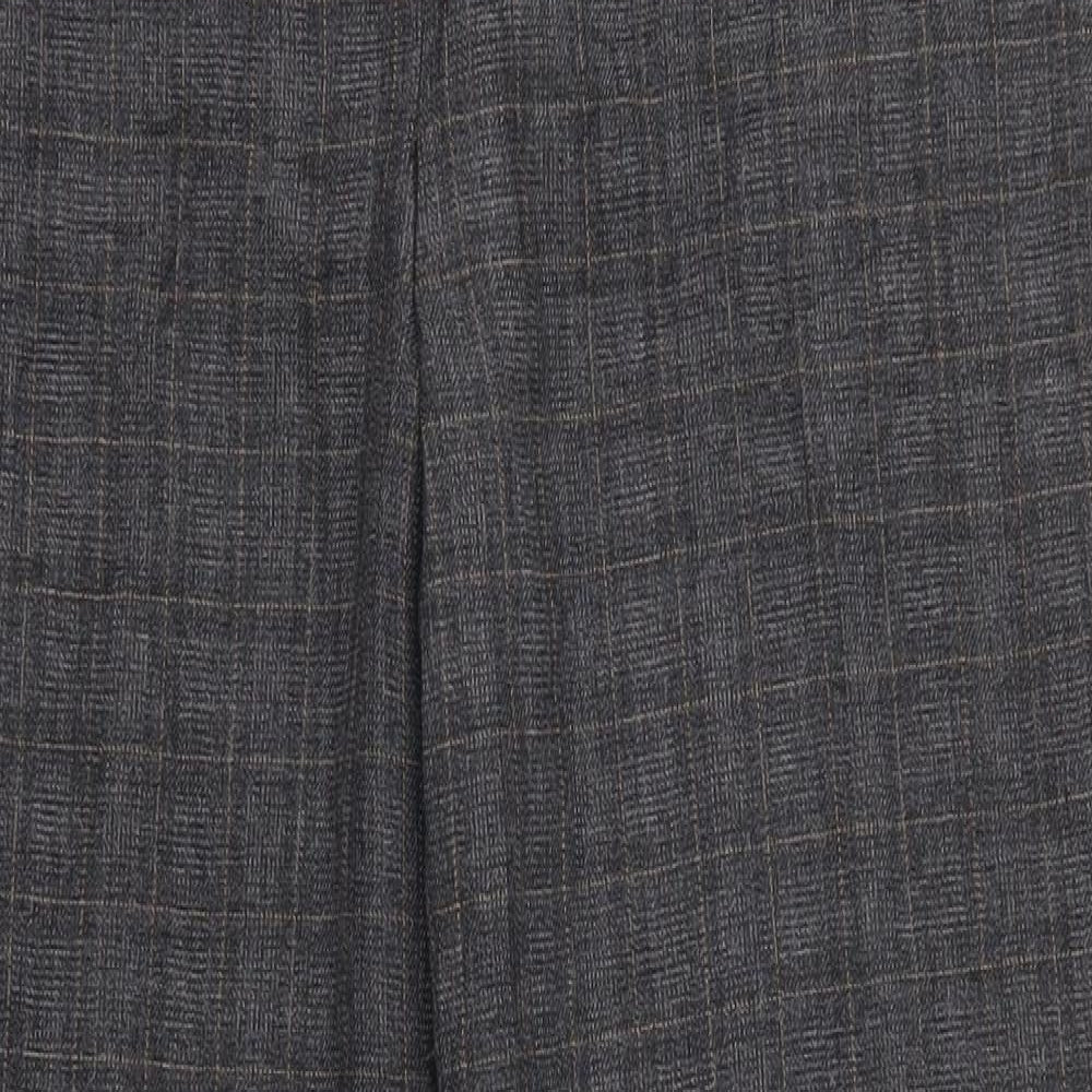 Isle Womens Grey Check  Trousers  Size 12 L29 in
