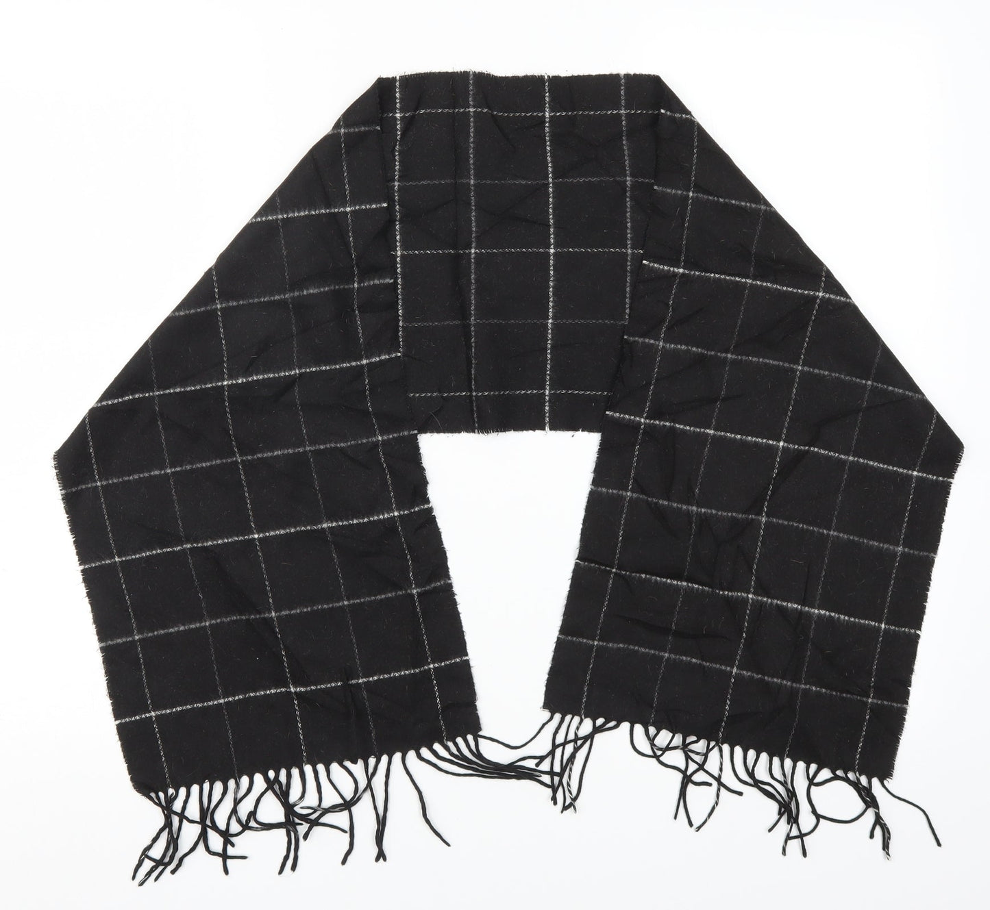 Preworn Womens Black Check   Scarf