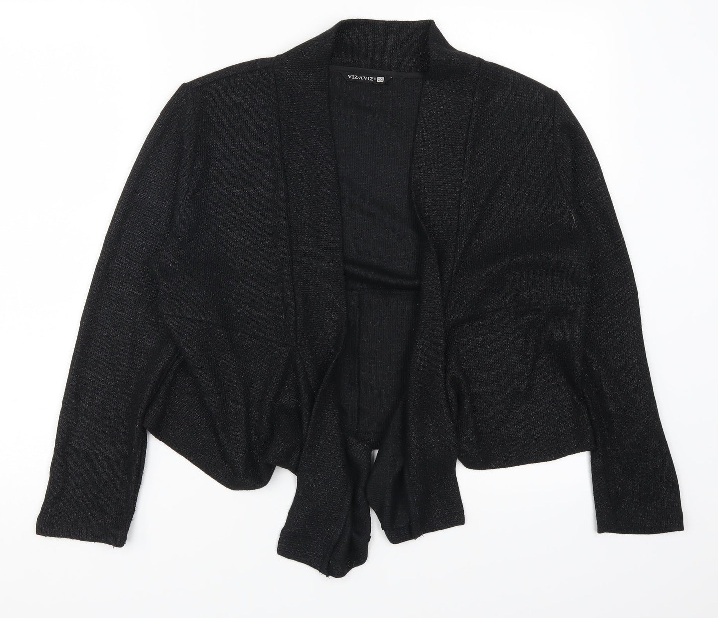 Viz A Viz Womens Black   Cardigan Jumper Size 14