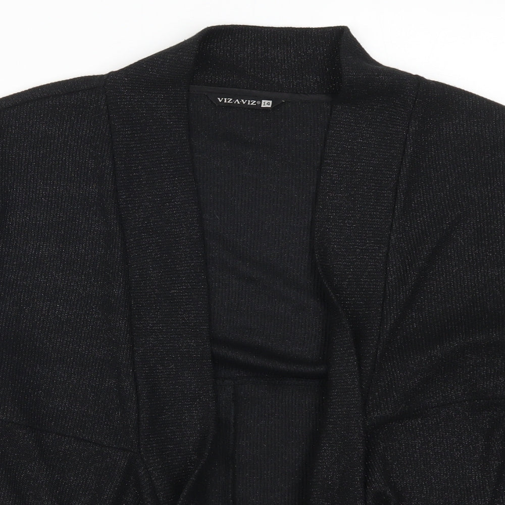 Viz A Viz Womens Black   Cardigan Jumper Size 14