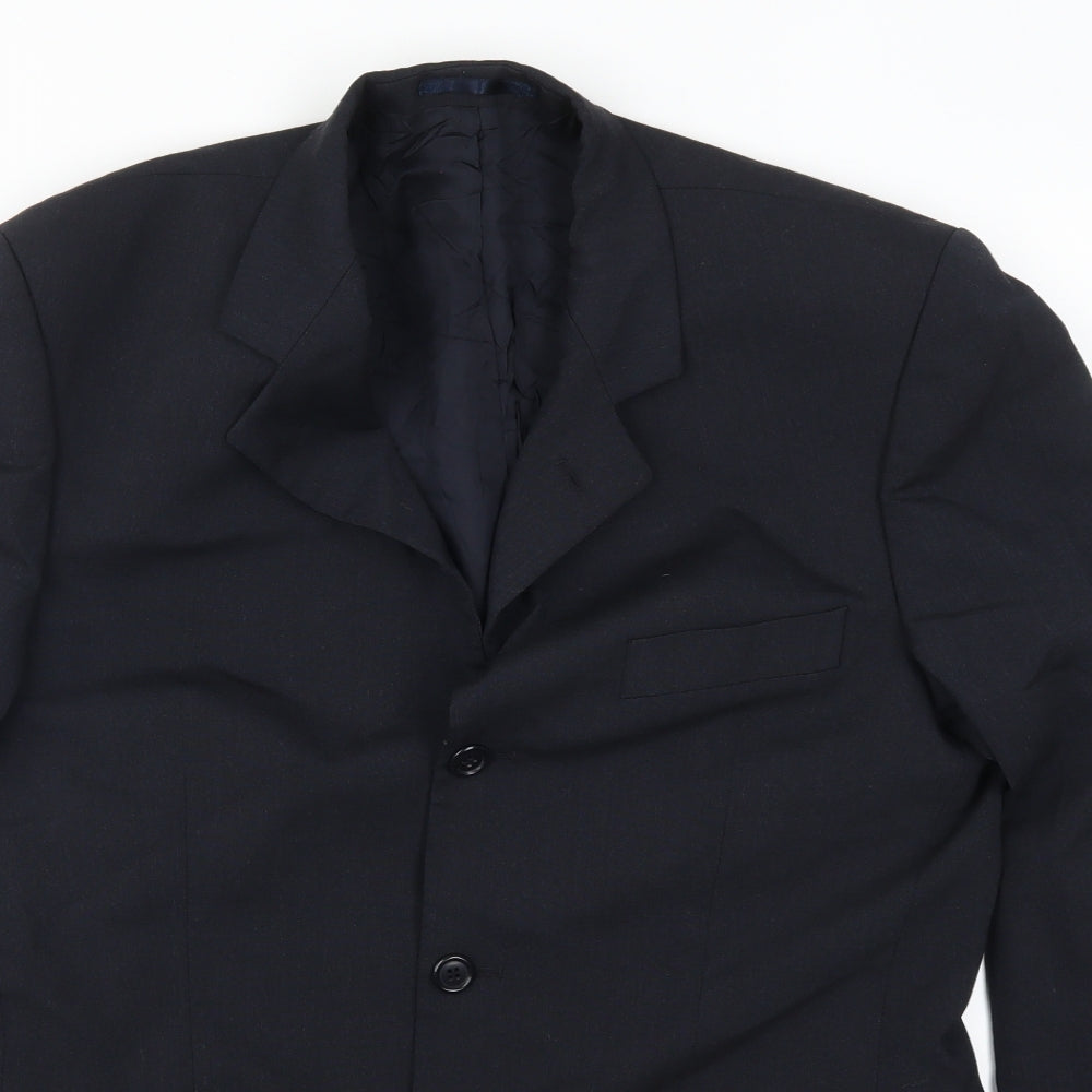 Preworn Mens Blue   Jacket Suit Jacket Size 40