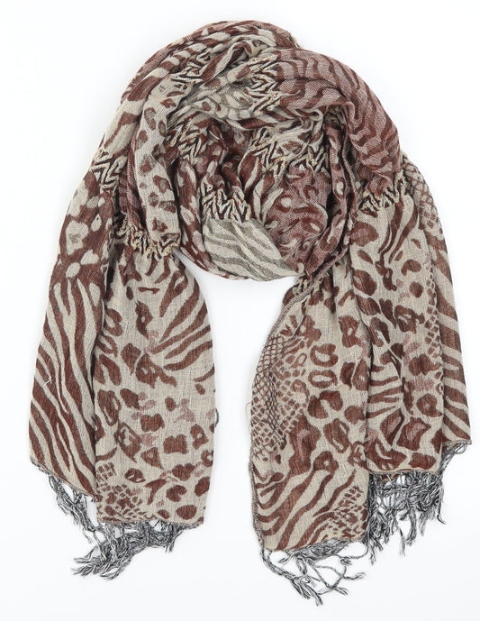 Preworn Womens Brown Animal Print   Scarf