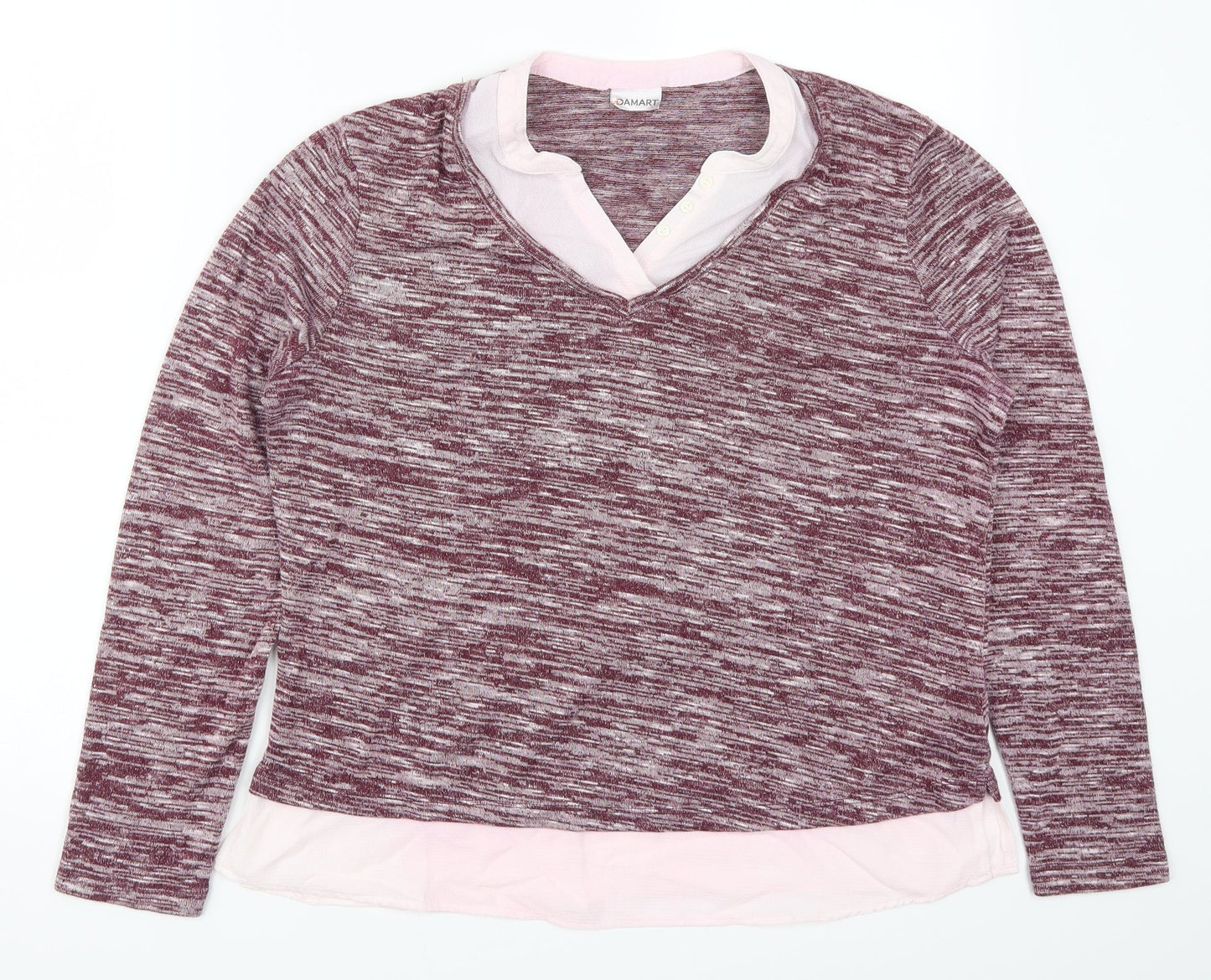Damart Womens Pink   Basic T-Shirt Size 14