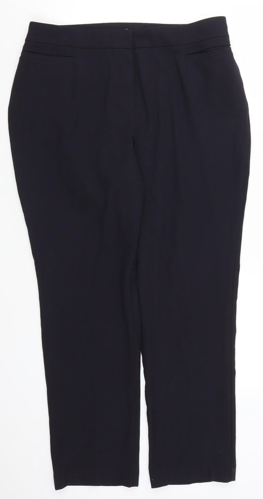 Label Be Womens Blue   Trousers  Size 16 L27.5 in