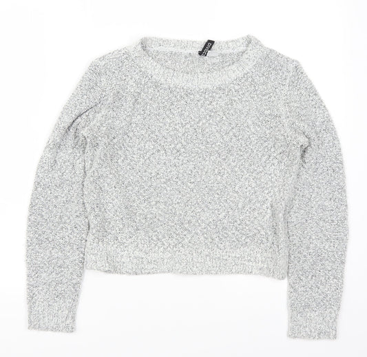 H&M Womens Grey  Knit Pullover Jumper Size S