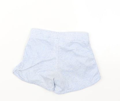 Back view of E-vie Angel girls’ blue boyfriend shorts, size 5, years