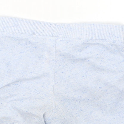 Brand and care label for E-vie Angel girls’ blue boyfriend shorts, size 5, years