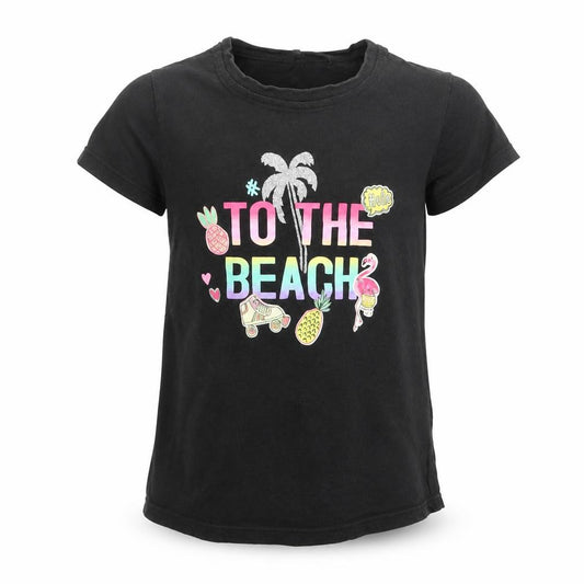 George Girls Black   Basic T-Shirt Size 7-8 Years