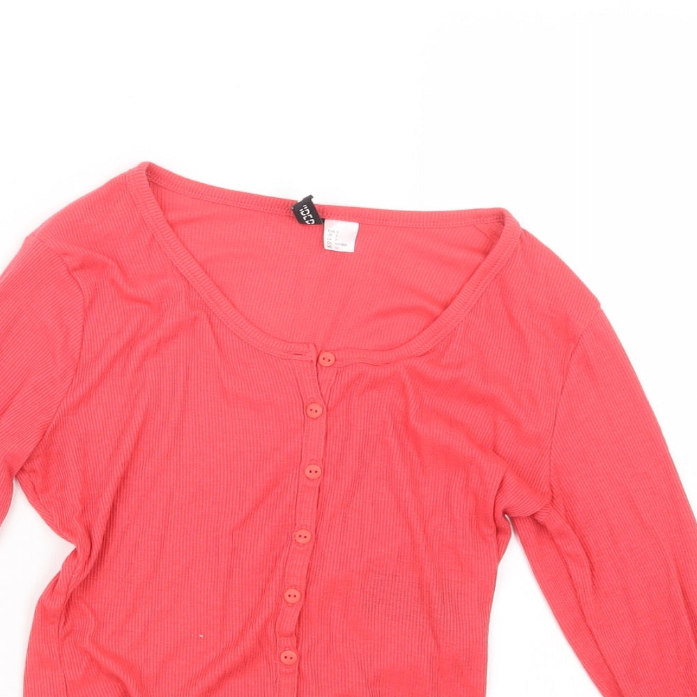 Divided by H&M Womens Pink   Basic Button-Up Size S