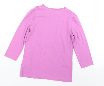 Next Womens Purple  Knit Pullover Jumper Size 14