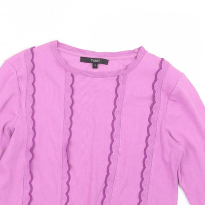 Next Womens Purple  Knit Pullover Jumper Size 14